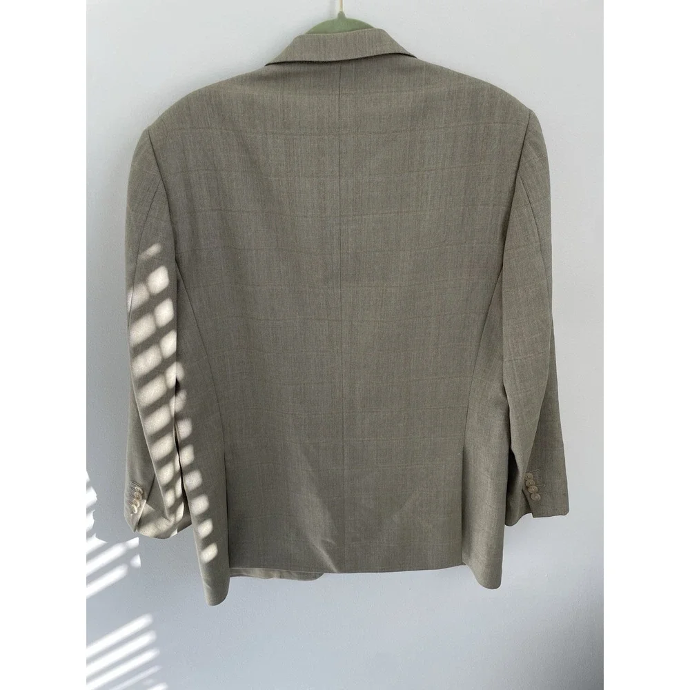 Vintage Ermenegildo‎ Zegna 3 Button Brown Jacket Size 44 100% Wool Made In Italy